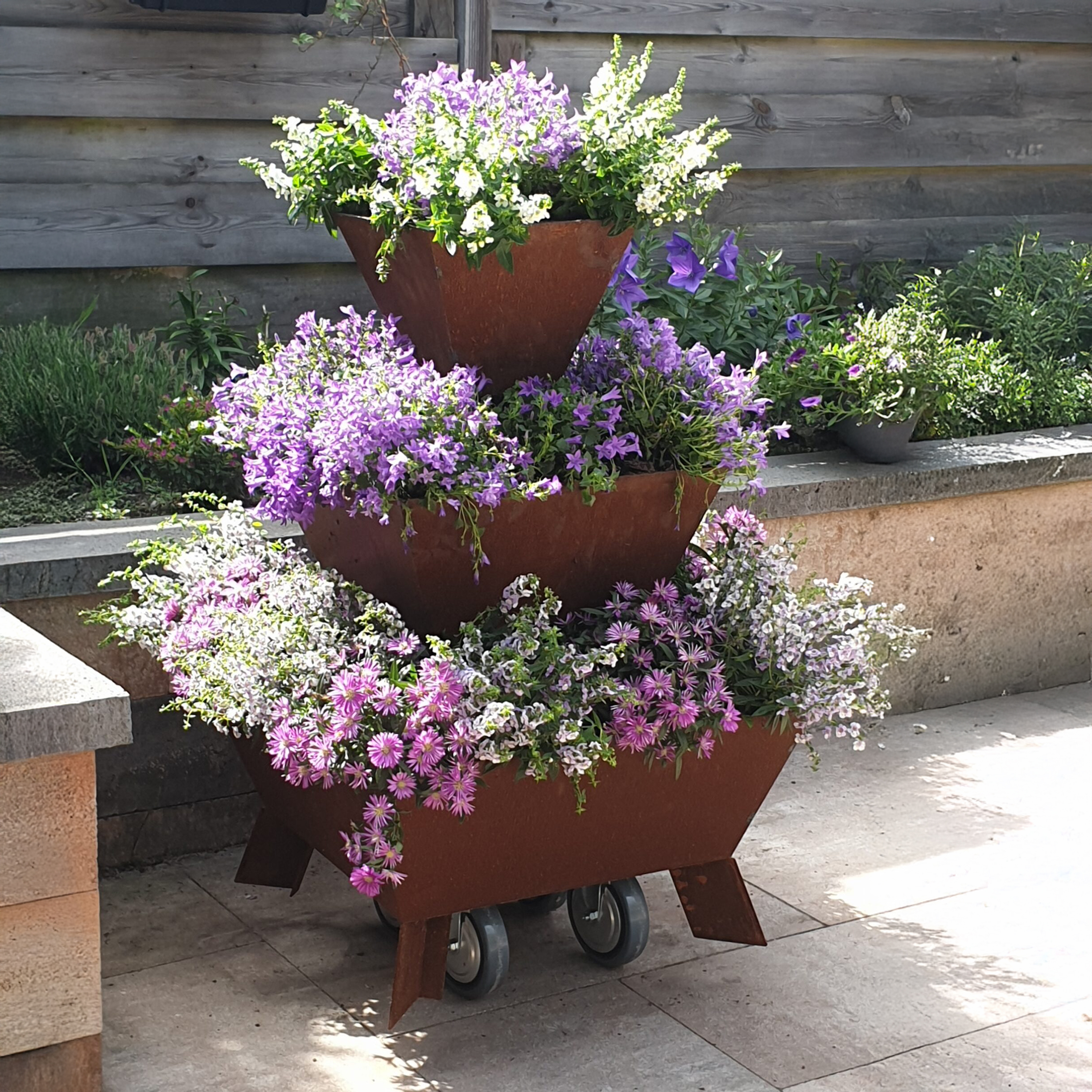 bloementoren 3 laags paars